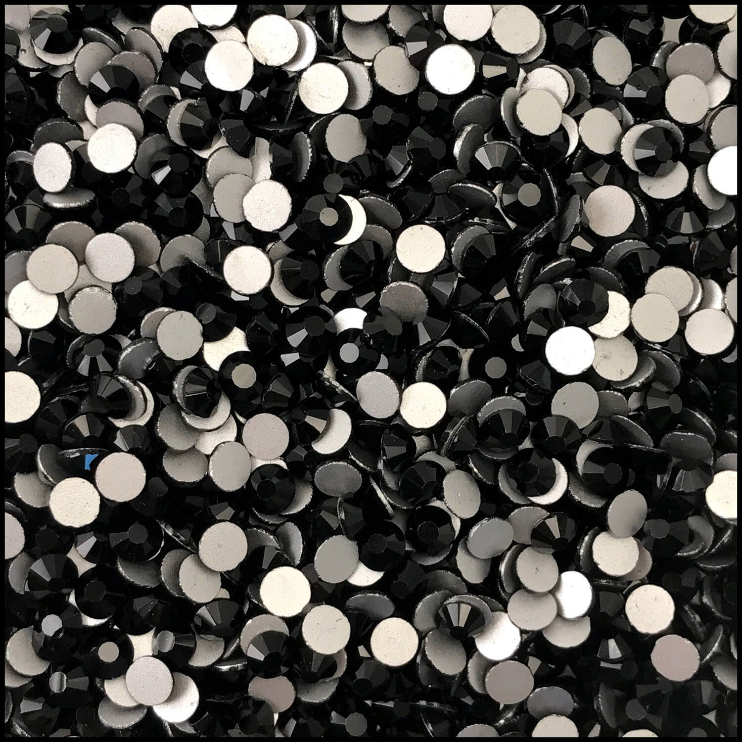 JET (280) Black 1440 pcs AB Round Rhinestones 2058/2088 Crystal Flatbacks  black rhinestones nail Black Resin Faux Round Pearls (ss10)