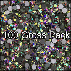 100 Gross Pack! Crystal AB SS20 Non-Hotfix Rhinestones (100 gross/14,400 stones)