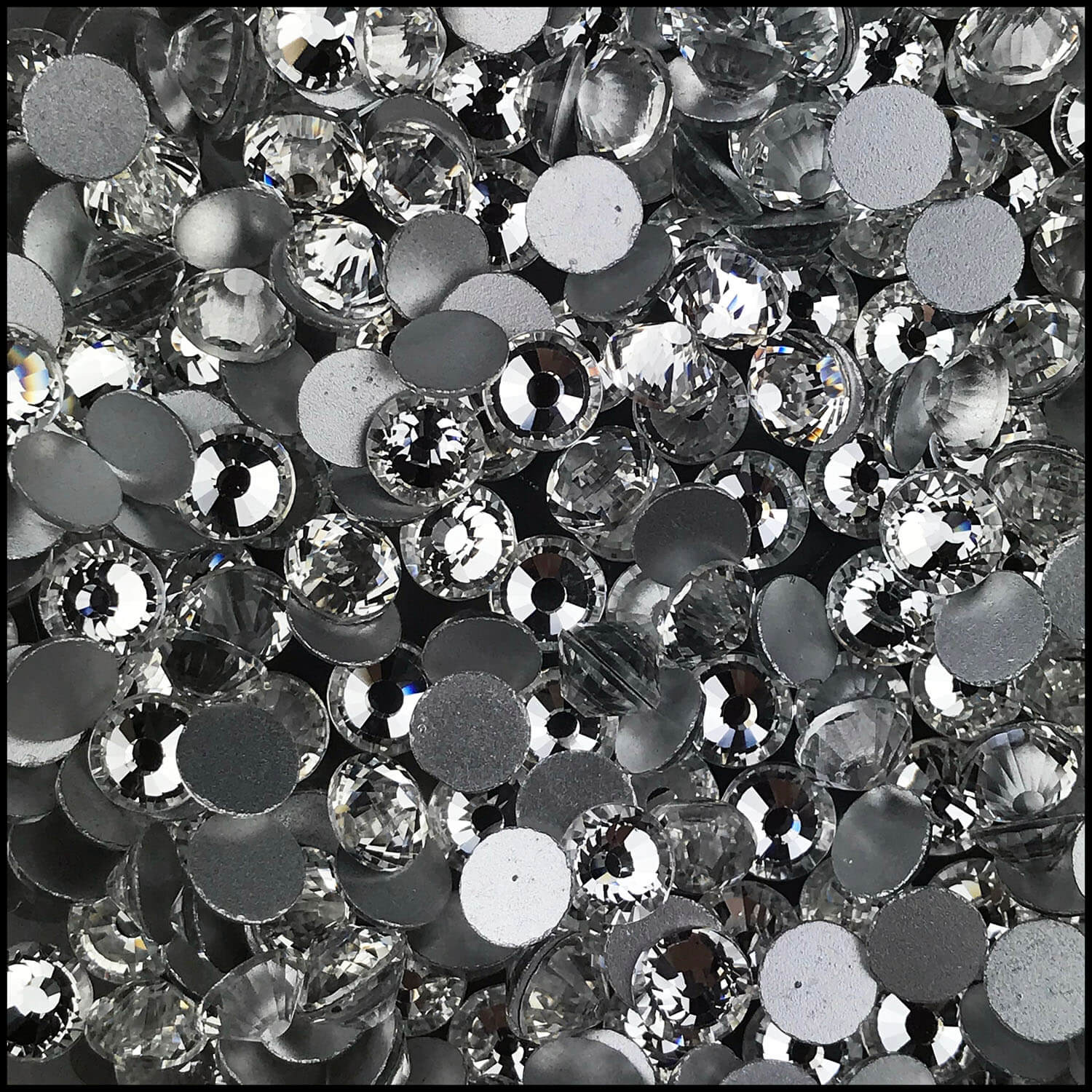 MEIBITE 576Pcs SS30 Silver Hot Fix Rhinestones Crystal Glass